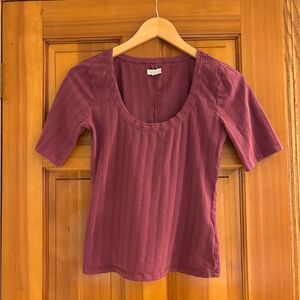 Pilcro Anthropologie Women’s Ribbed Knit Top Scoop Neck size medium